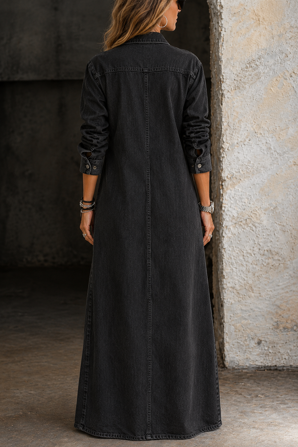 Andrea | Denim Button Down Dress