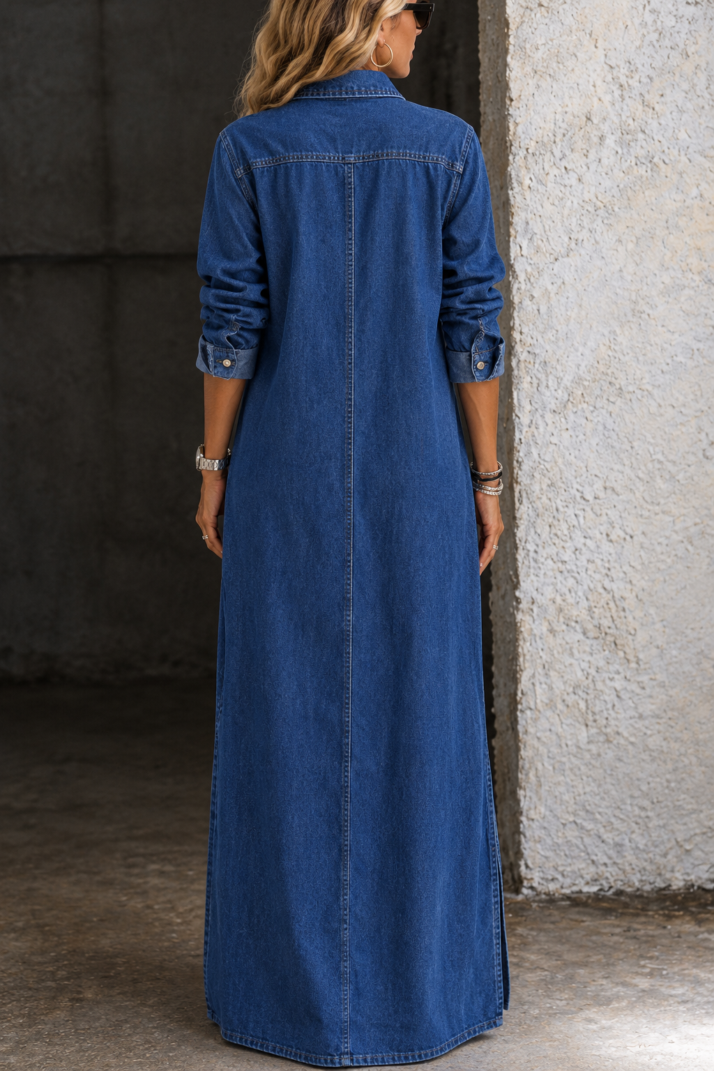 Andrea | Denim Button Down Dress