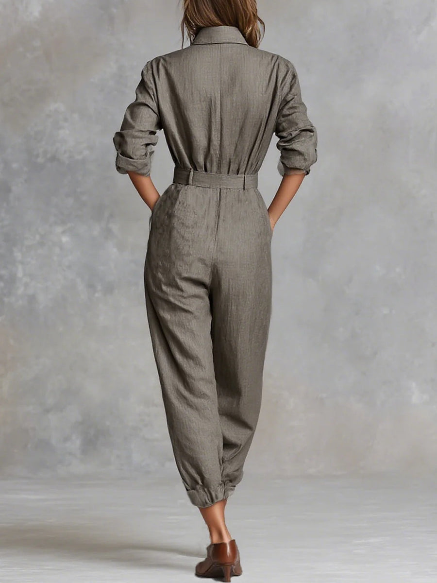 Marlene™ Collared Long-Sleeve Jumpsuit