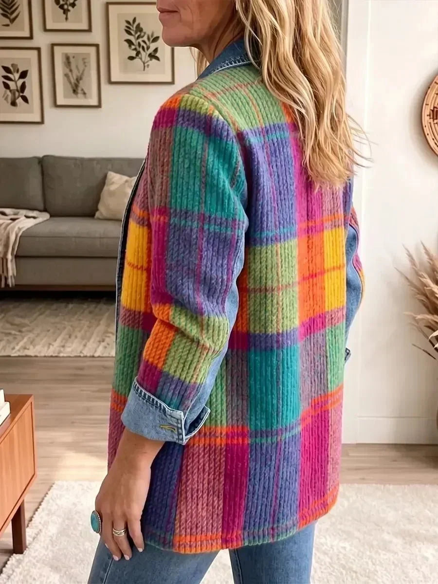 Maribel™ Vintage Plaid Quilted Jacket
