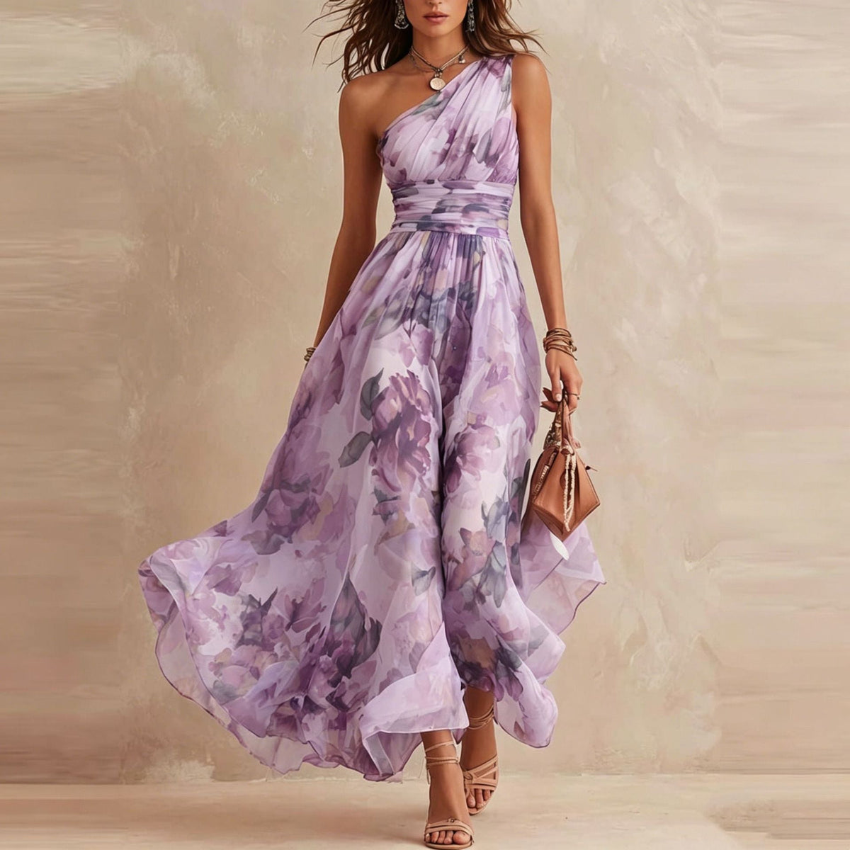 June™ One-Shoulder Floral Maxi Dress